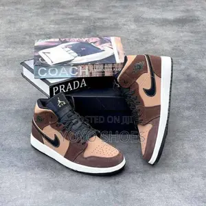Nike Air Jordan 1mid Se ’’Dark Chocolate ’’Fashion Shoes