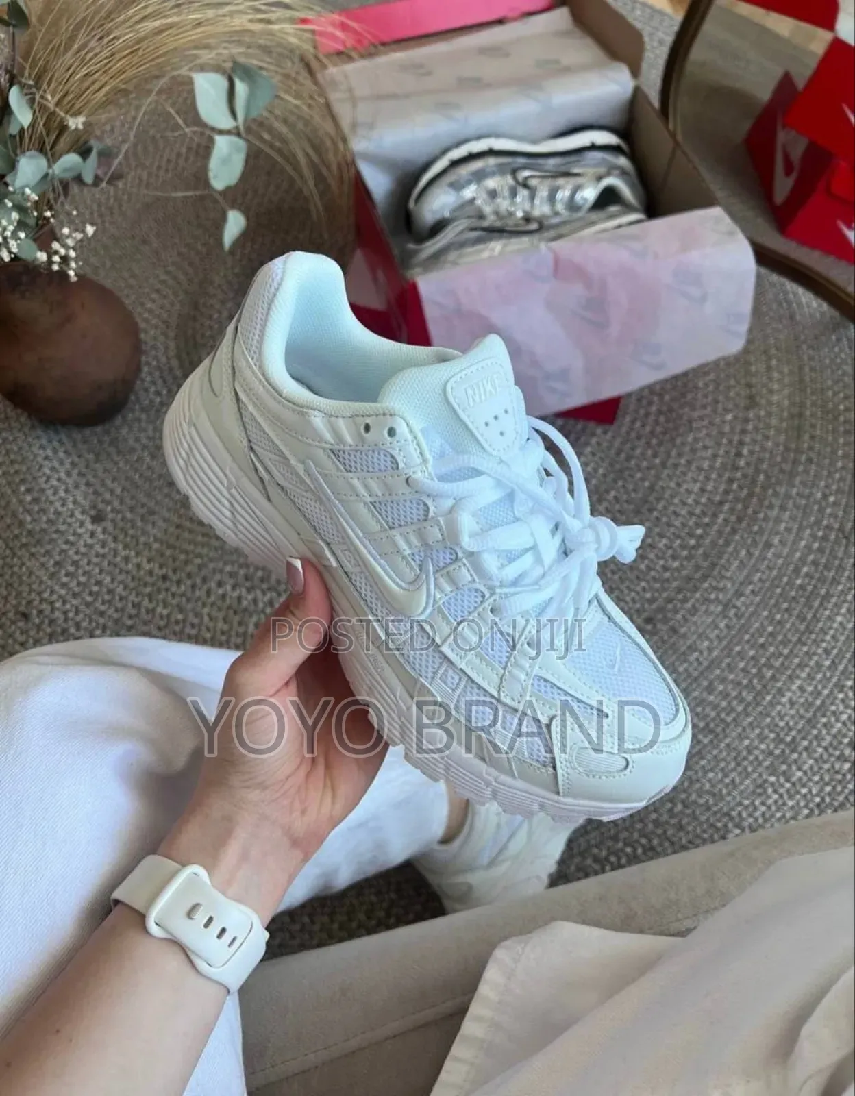 Nike P-6000 Retro Triple White Pegasus Running Shoes