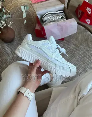 Nike P-6000 Retro Triple White Pegasus Running Shoes