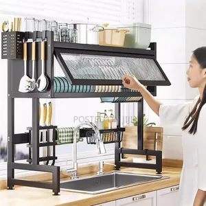 Upgraded And High Capacity Kitchen Over Sink Utensils Storage Rack