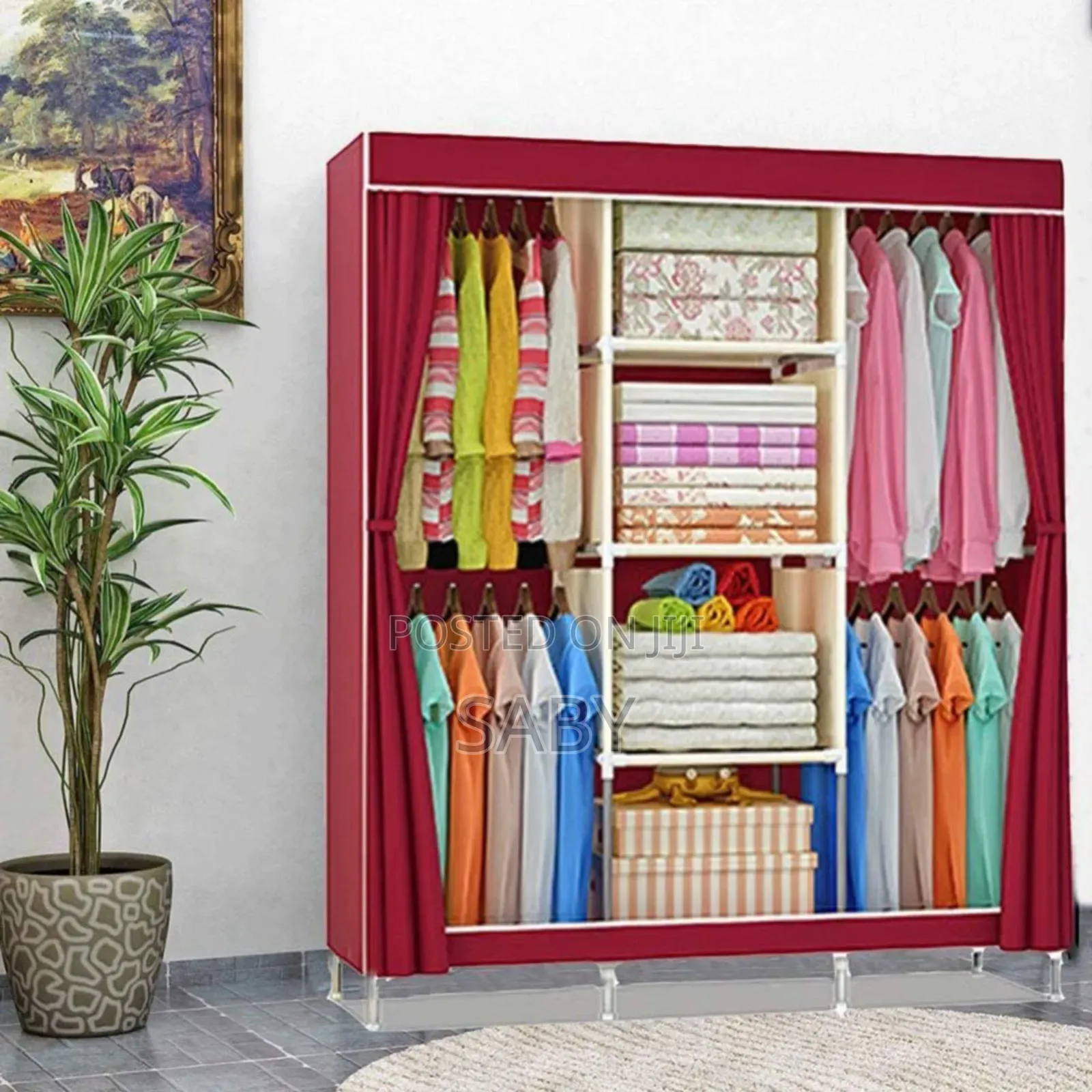 Canvas Wardrobe Portable Wardrobe Fabric