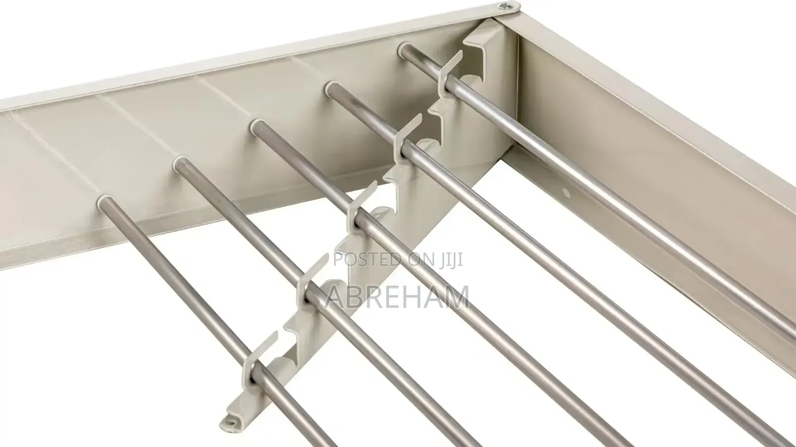 ግድግዳ ላይ የሚታሰር የልብስ ማስጫ Minimalist Wall Mounted Foldable Cloth Rack