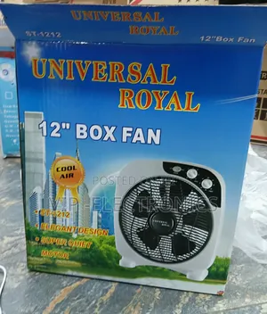 Universal Royal 12" Box Fan Cool Air St-1212 Elegant Design Super