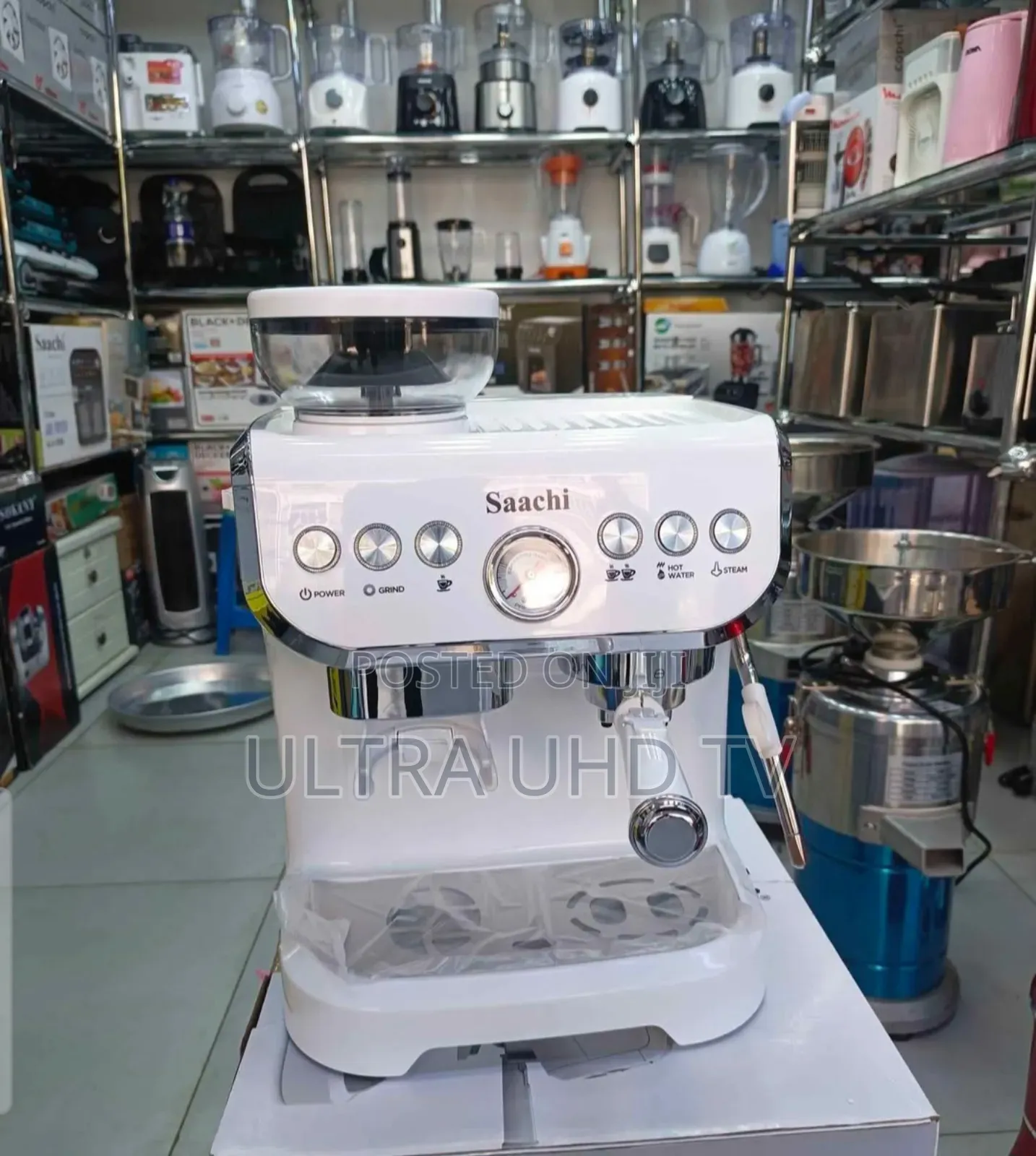 Espresso Coffee Maker Saachi 19-Bar Espresso With Built-in Grinder,