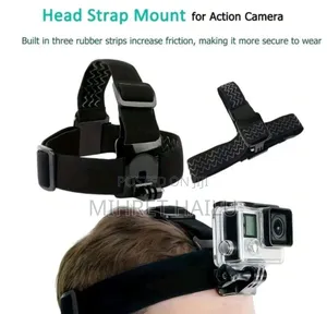Adjustable Head-mounted Camera Holder - 3 Rubber Straps For Secure