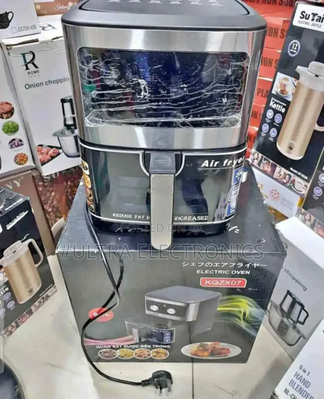 Air Fryer Oven. It Features a Large Transparent Viewing