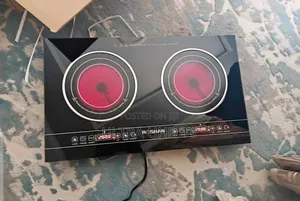 Roshan Brand Double-Burner Infrared or Induction Ceramic Cooktop.