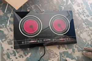 Roshan Brand Double-Burner Infrared or Induction Ceramic Cooktop.