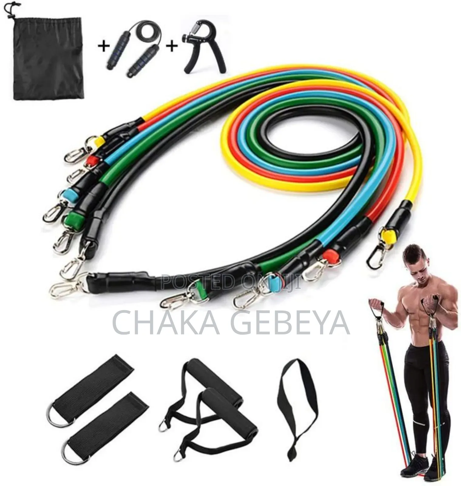 Elastic Exercise Band for Strength Training - Portable Gym Gear
