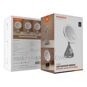 Porodo 4-in-1 Led Smart Makeup Mirror With Wireless Charging