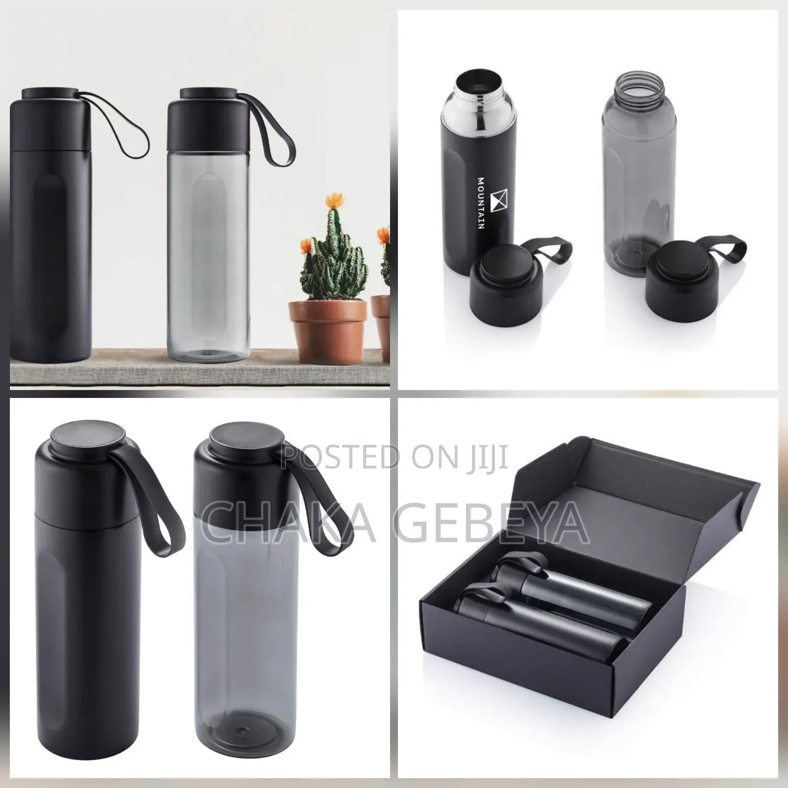 Hanse Double-wall Insulated Bottle Set With Silicone Grips