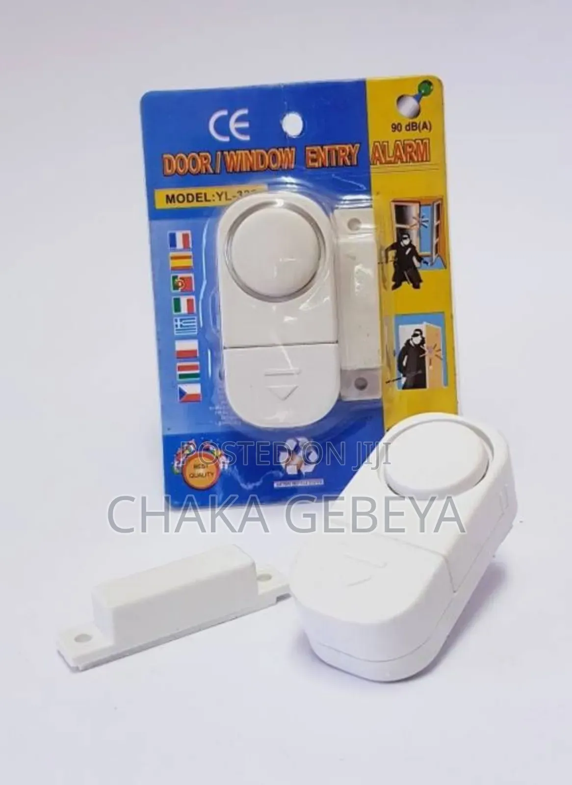Wireless Door/Window Entry Alarm - 90db, Battery Included