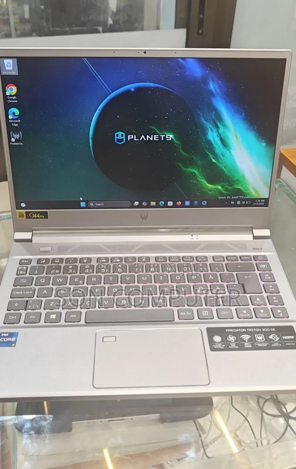 New Laptop Acer Predator Triton 300 16GB Intel Core i7 SSD 1T