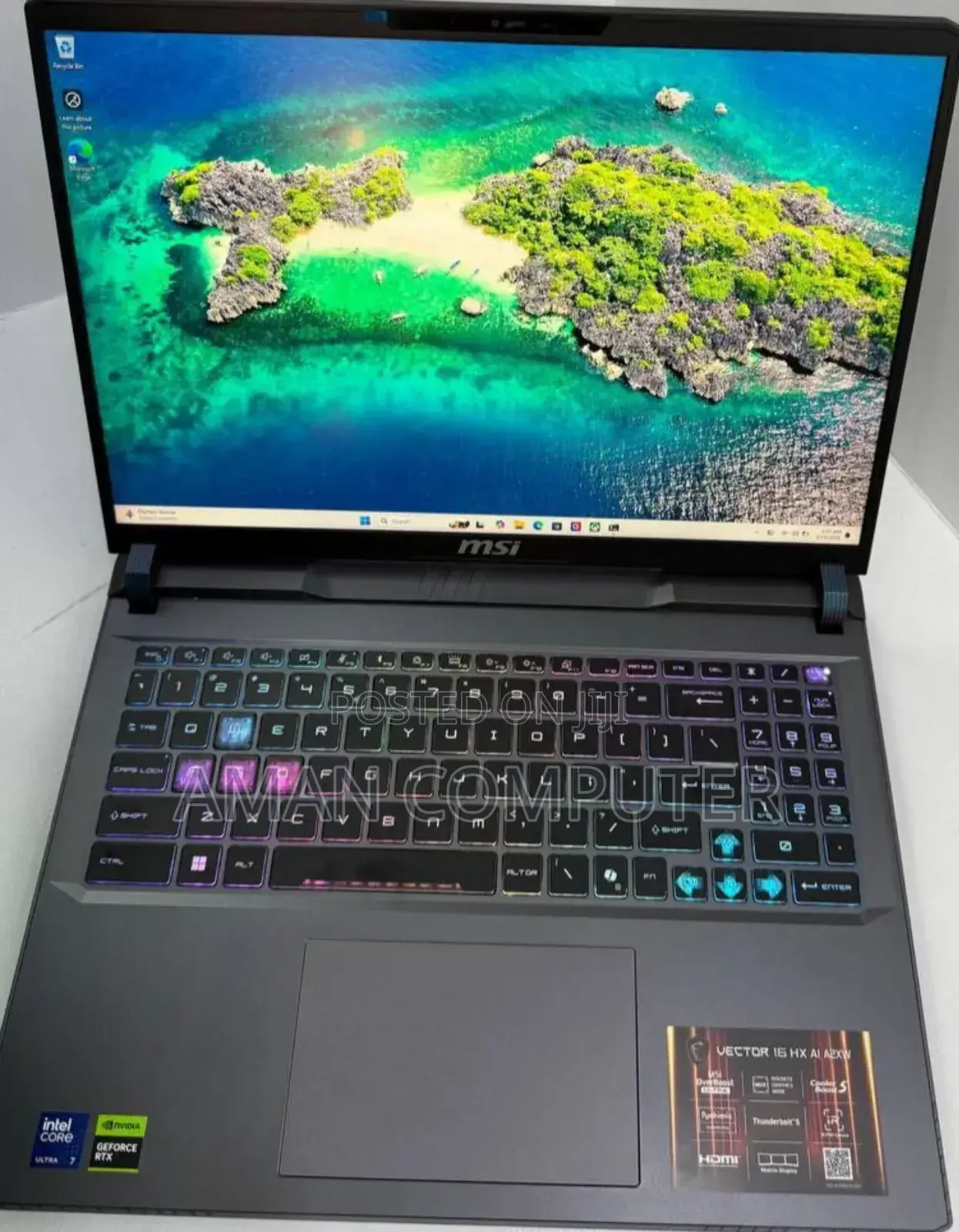 New Laptop MSI Vector 16 HX AI A2XWIG 32GB Intel Core Ultra 7 SSD 512GB