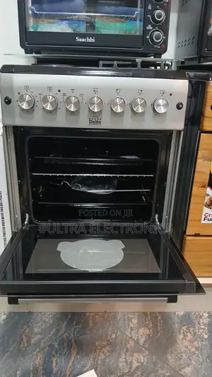 Delta Brand 60x60 Freestanding Stove Featuring a Combo of Gas Burners