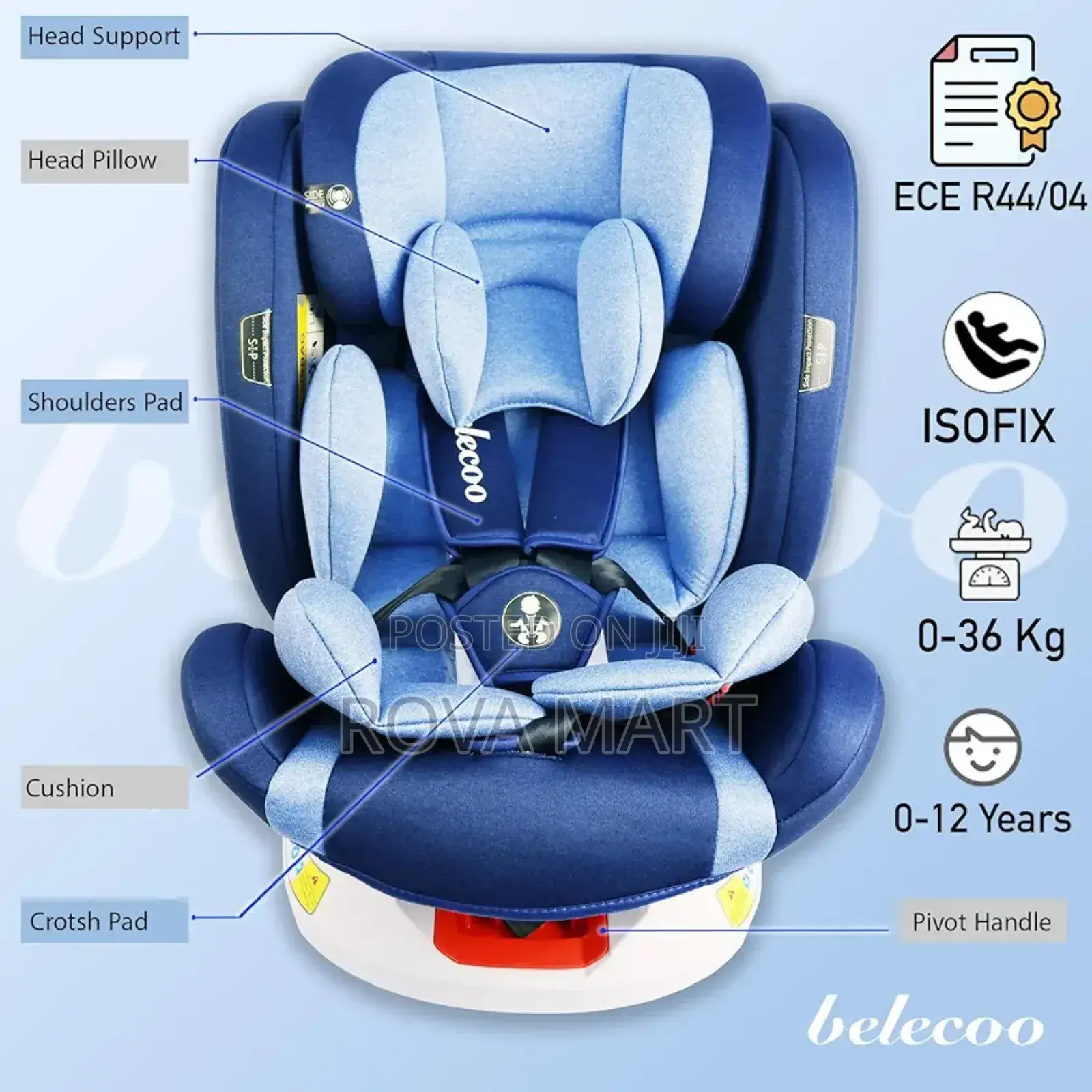360° Rotating Car Seat With Isofix