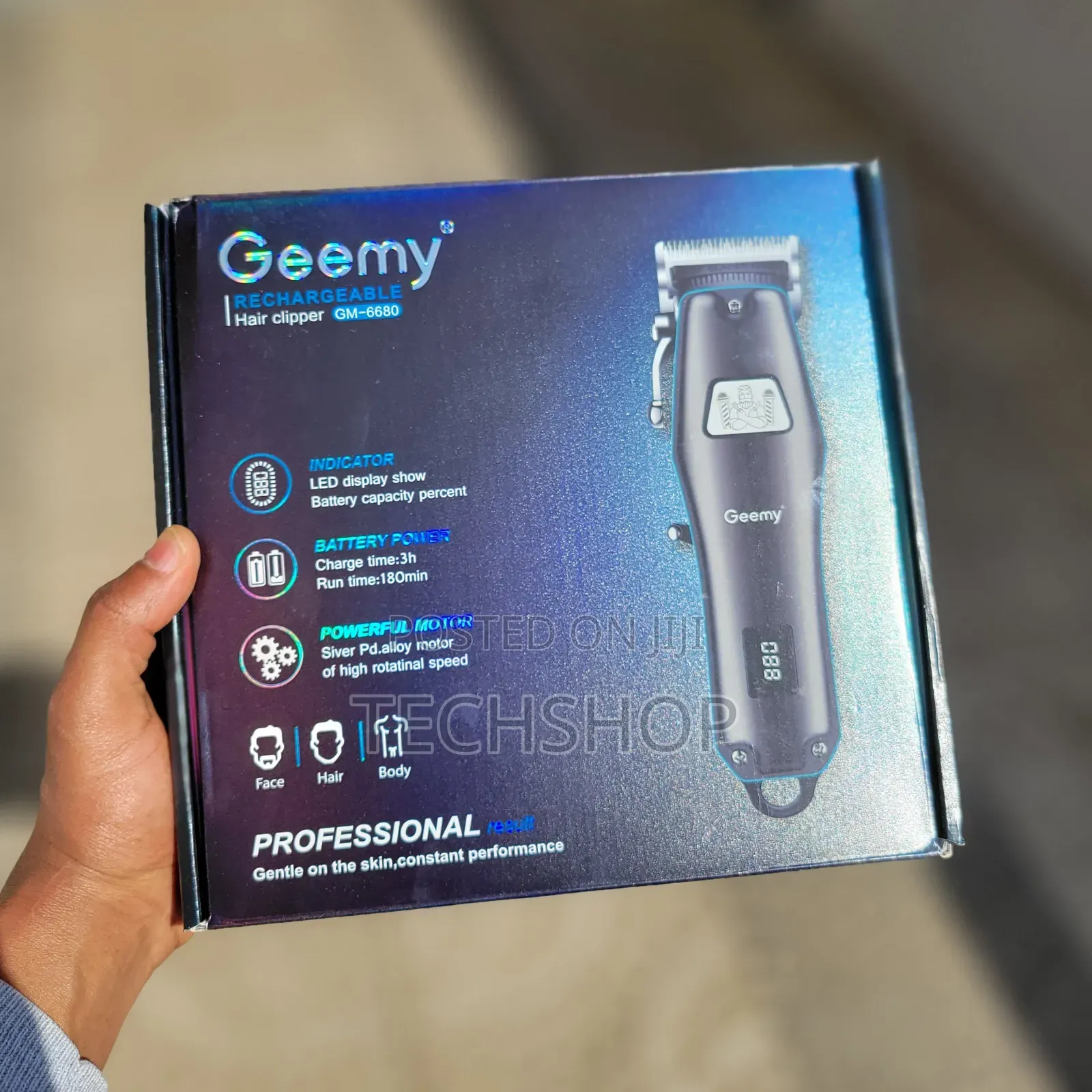Geemy Gm-6680 Rechargeable Hair Clipper: