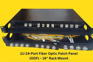 1u 24-Port Fiber Optic Patch Panel (Odf) – 19" Rack Mount