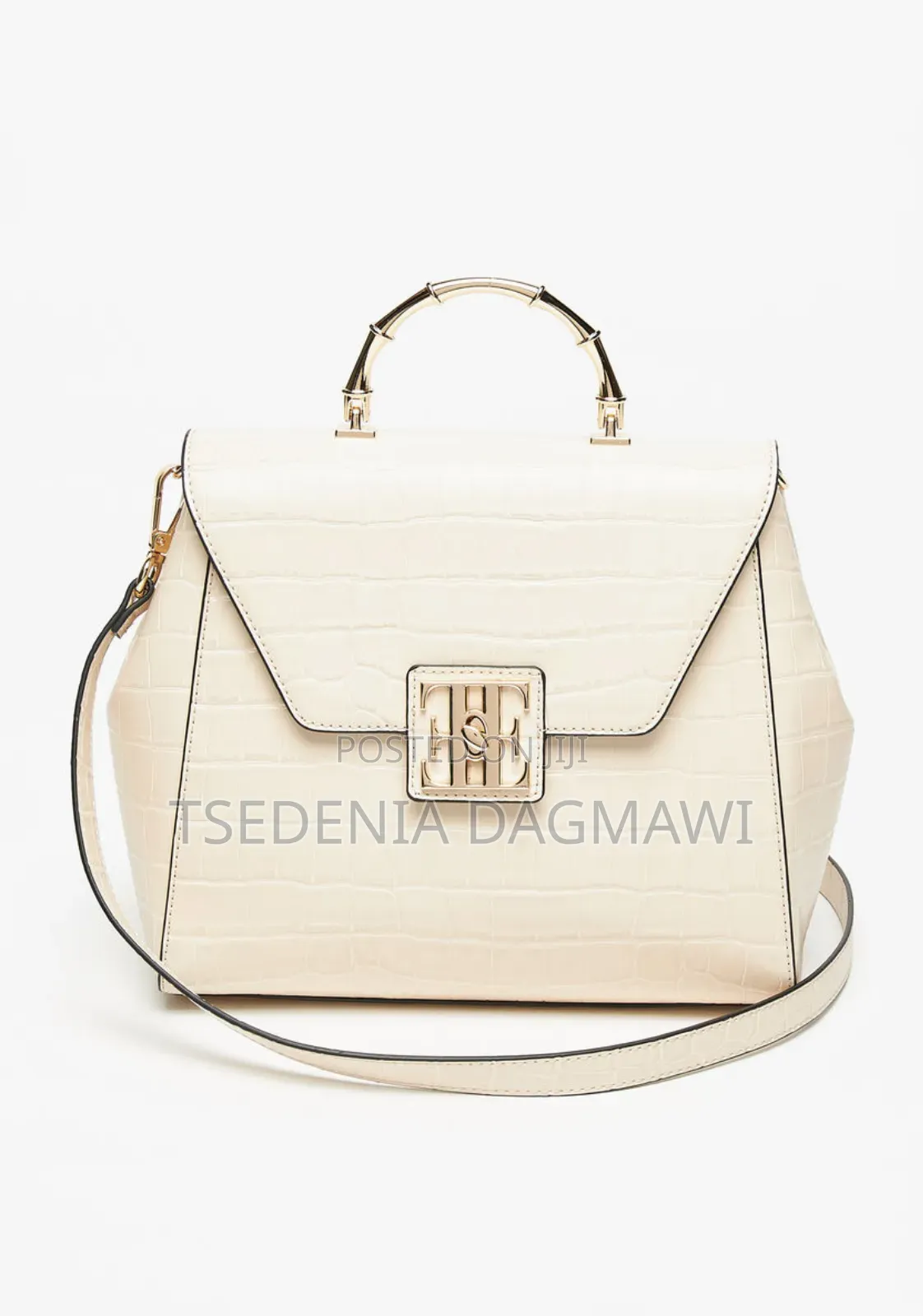 Elle Textured Structured Satchel Bag