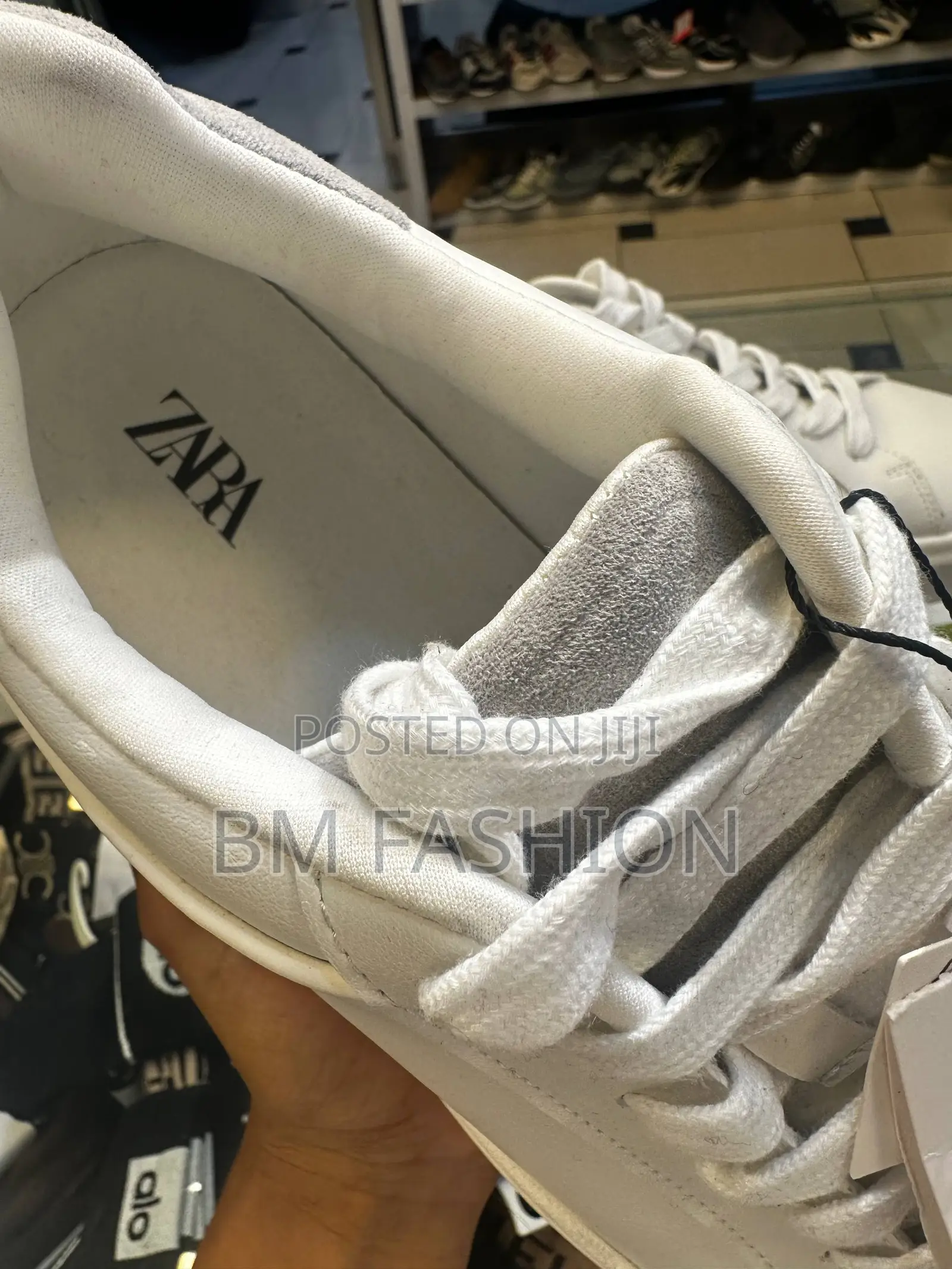 Zara White High Master Quality Flat Shoes For Men (Free Delivery)