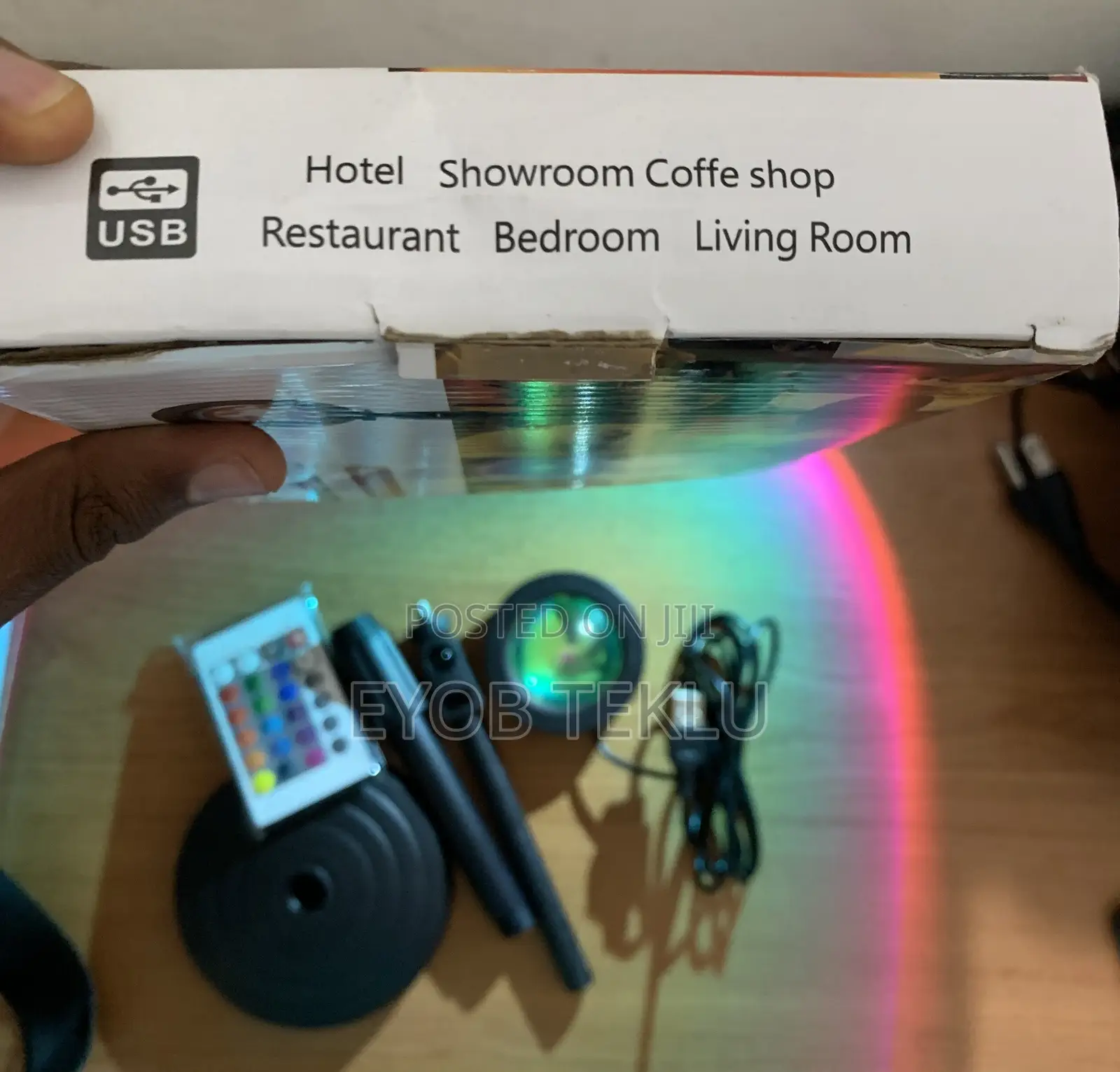 Led Projecters Night Light Sun Set Lamp RGB Led Corner Light