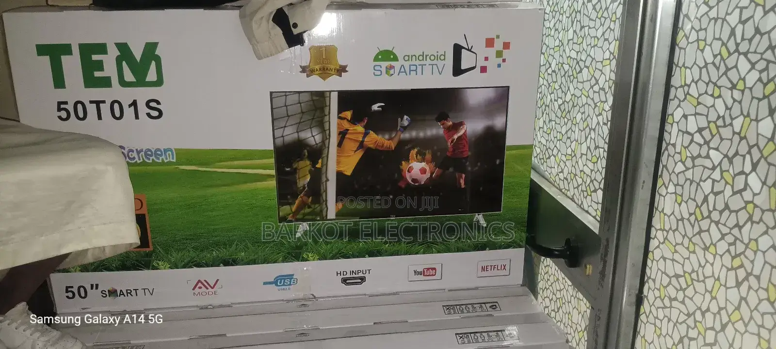 Tev Smart Tv 5o Inch Andrid Doubel Gelass New 2025 Model