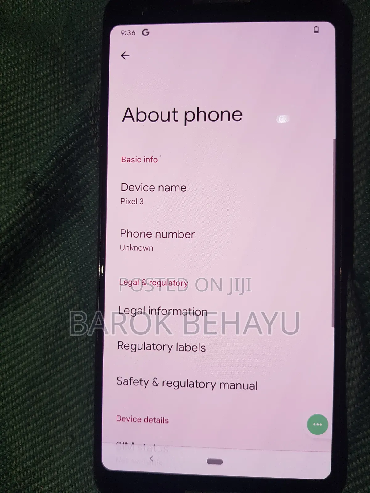 Google Pixel 3 64 GB Black