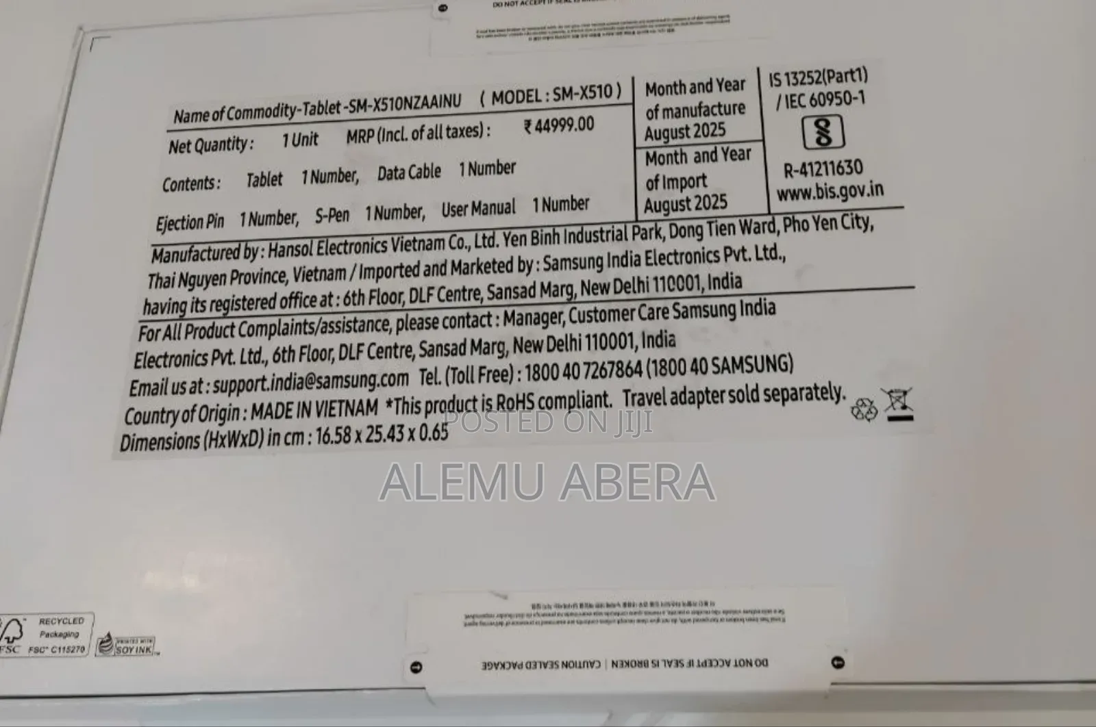 New Samsung Galaxy Tab S9 FE 128 GB