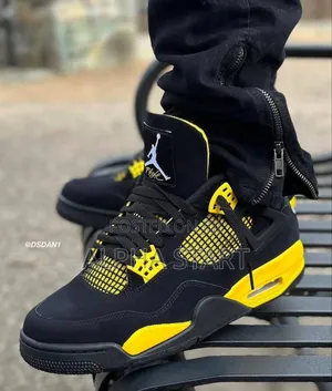 Jordan 4 Bus Black + Yellow High Master Quality Smooth