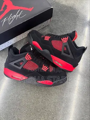 Jordan 4 Bus Black + Red High Master Quality Smooth Made in Vietnam