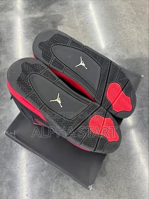 Jordan 4 Bus Black + Red High Master Quality Smooth Made in Vietnam