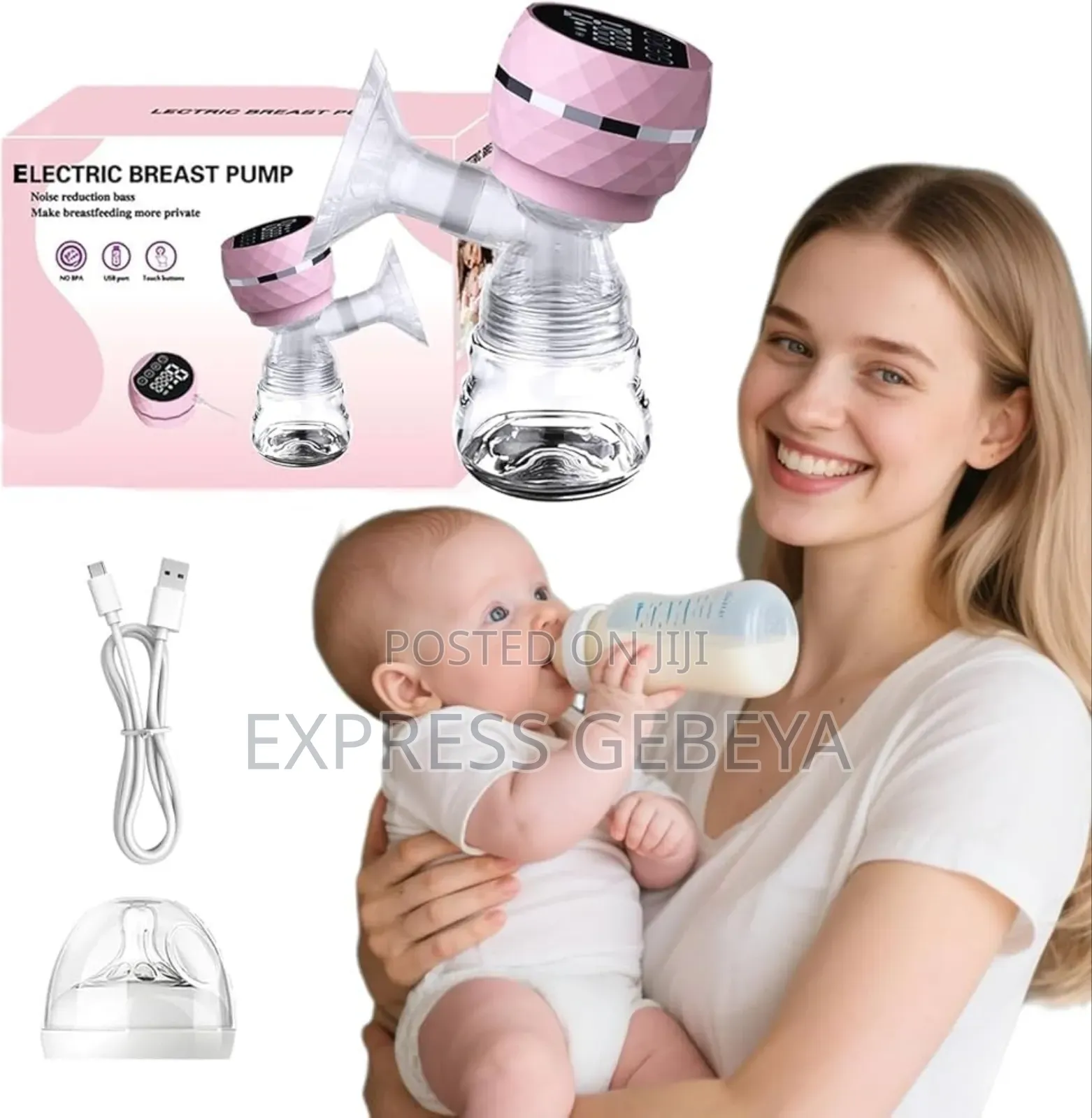 Electric Breast Pump በቻርጅ የሚሰራ የእናት ጡት ወተት ማለቢያ