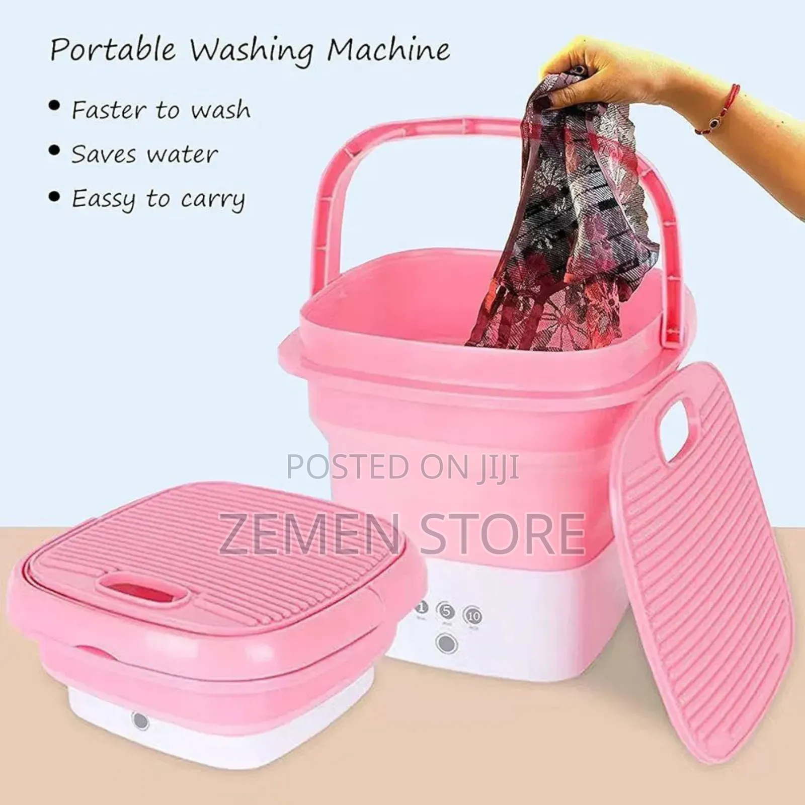 Large Portable Foldable Washing Machine ታጣፊ ትልቁ የልብስ ማጠቢያ ማሽን