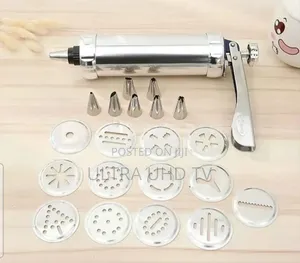 Cookies Press And Icing Gun Set Features A Stainless Steel