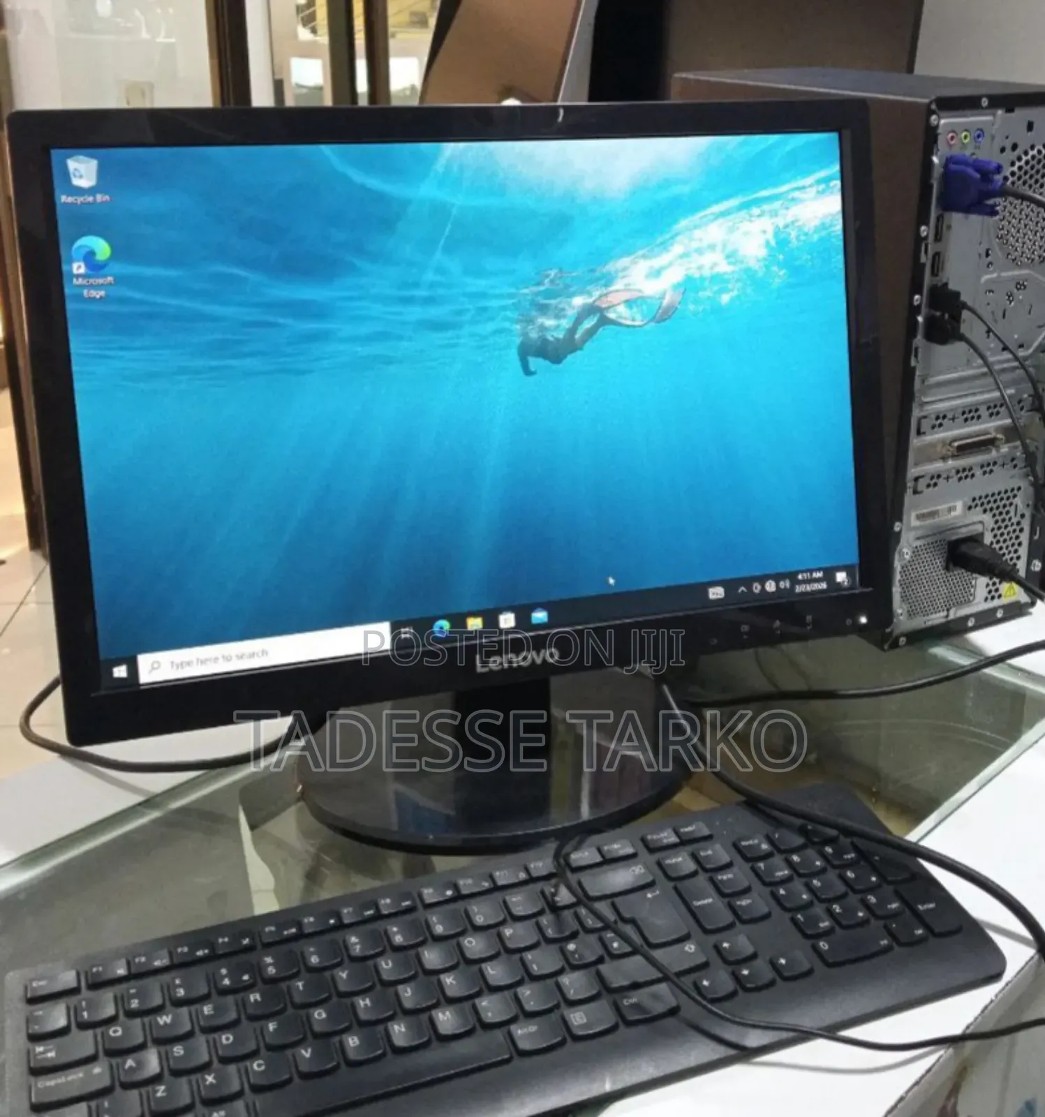 New Desktop Computer Lenovo 4GB Intel Core i3 SSD 500GB