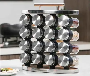 የቅመማ ቅመም ማስቀመጫ 16-piece Kitchen Spice Rack Set Designed For Counterto