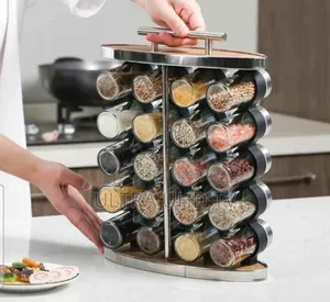 የቅመማ ቅመም ማስቀመጫ 16-piece Kitchen Spice Rack Set Designed For Counterto