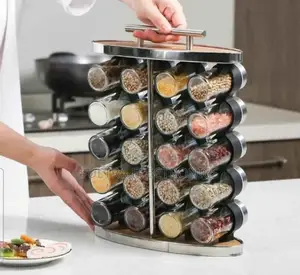 የቅመማ ቅመም ማስቀመጫ 16-piece Kitchen Spice Rack Set Designed For Counterto