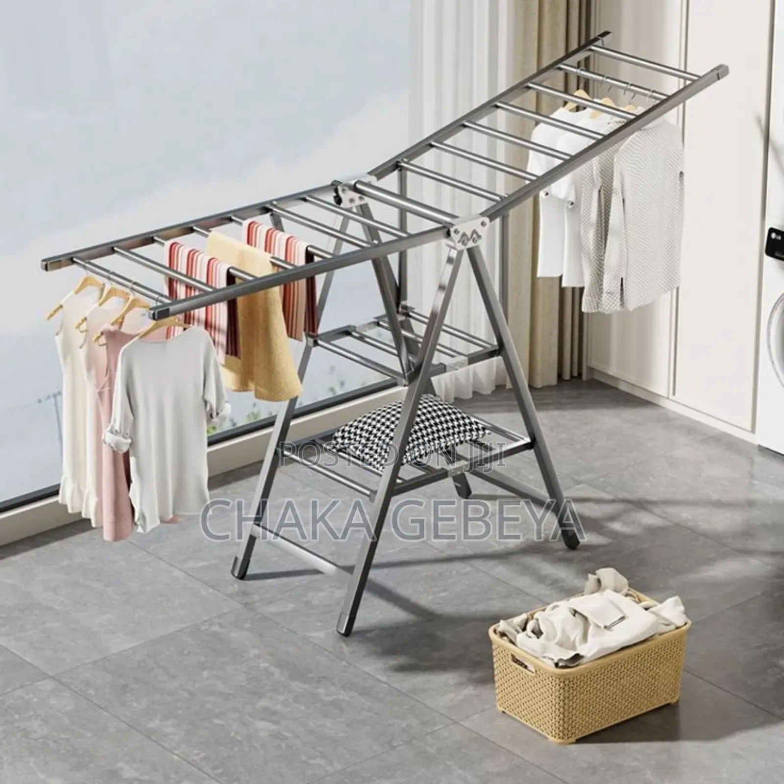 Extendable Indoor Laundry Stand | Folds Compact for Storage