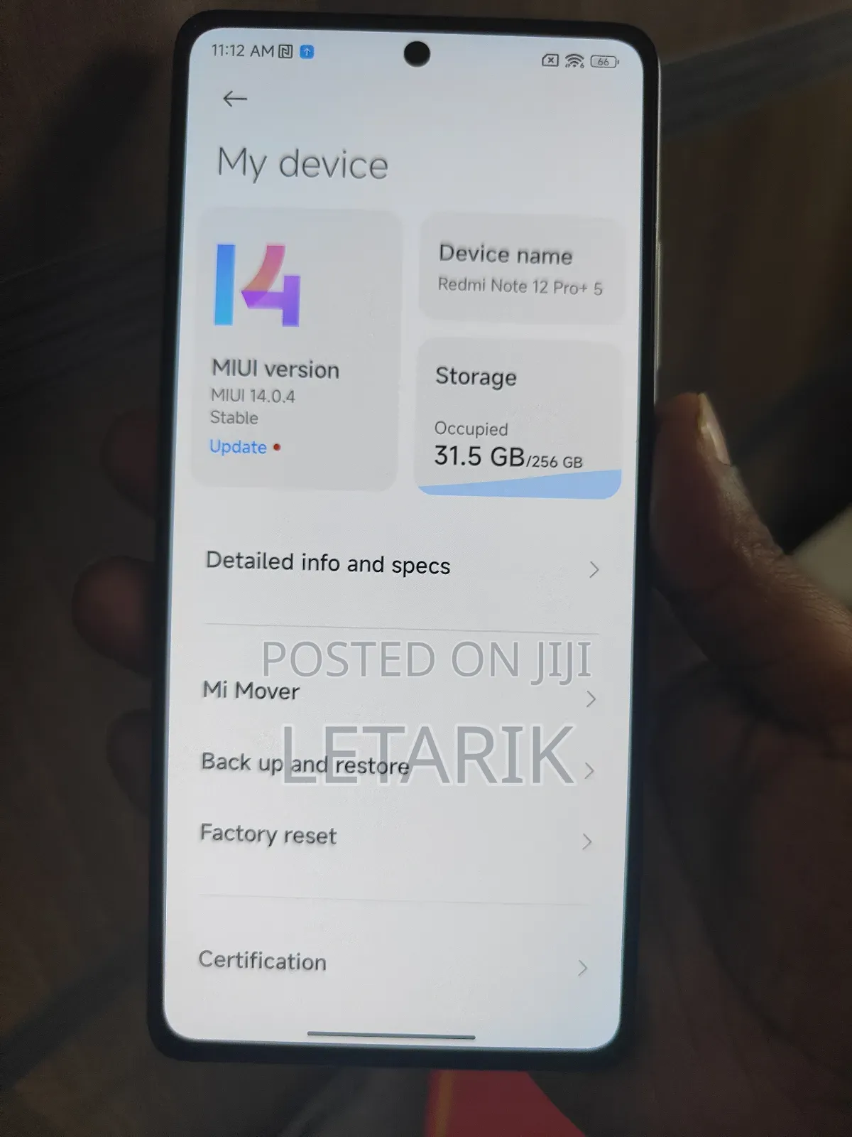 New Xiaomi Redmi Note 12 Pro 5G 256 GB White