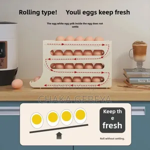 Space-Saving Fridge Egg Organizer | Eggs Roll Forward Automatically