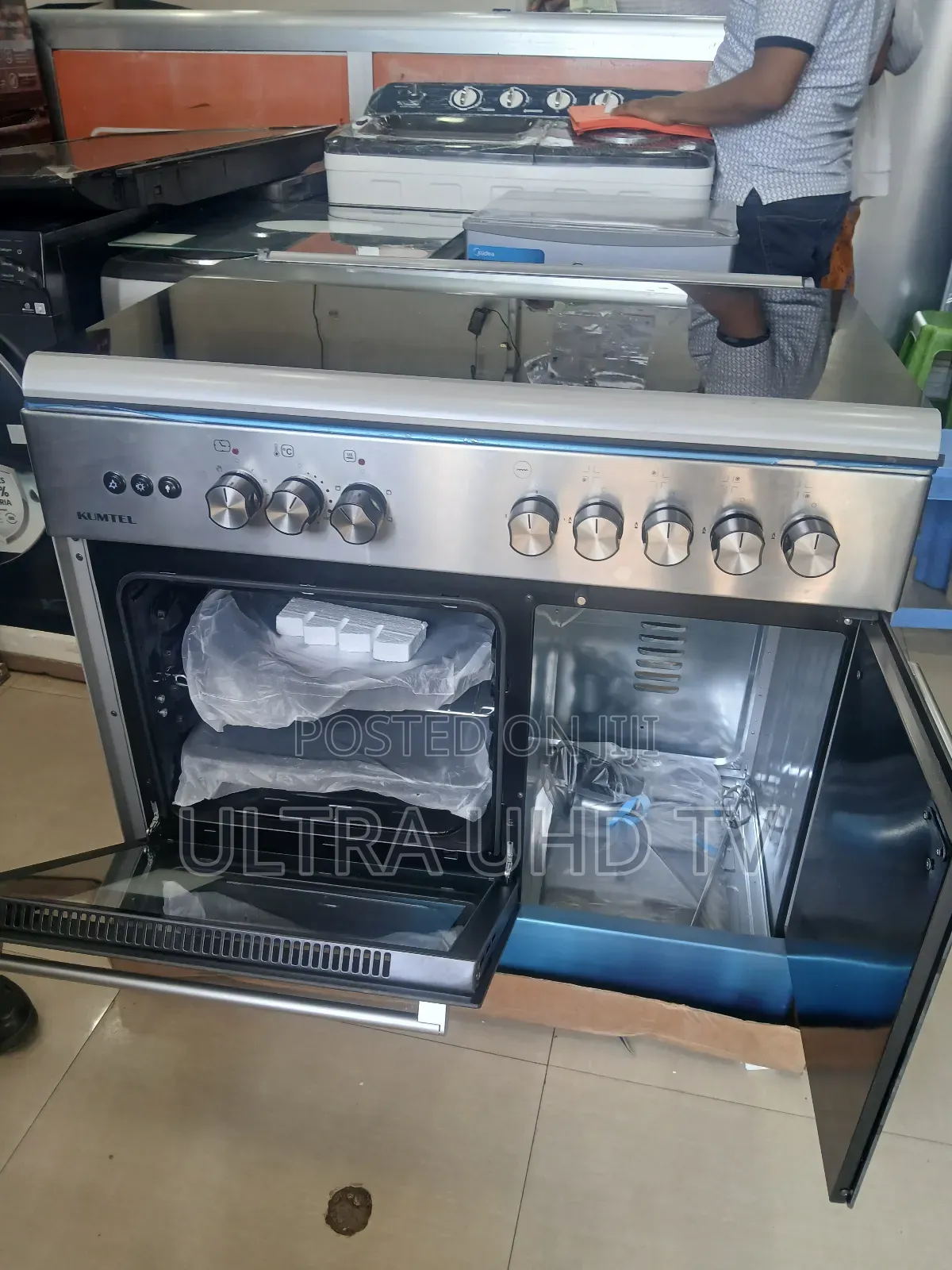 Kumtel 60×90 Ground Oven Freestanding Cooker 2 Electric 4 Gas Burners