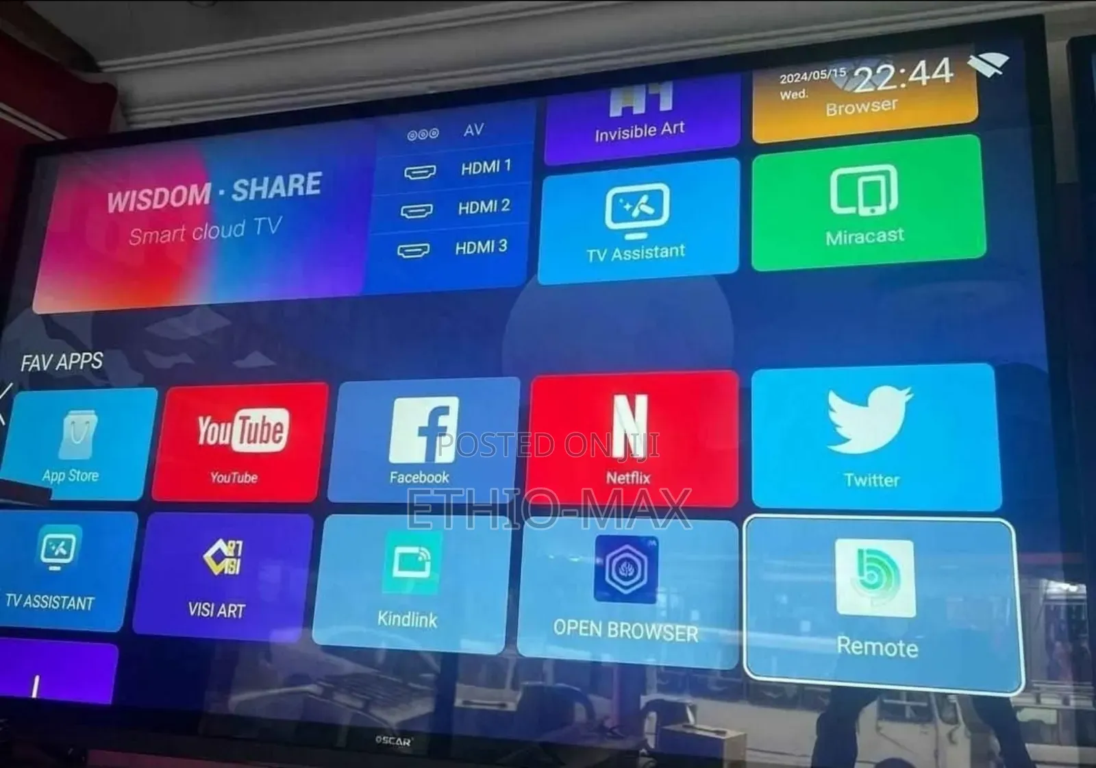 Oscar 55” Smart Android Tv – New Arrival | Double Glass | Big Screen