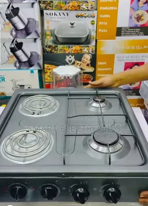 Kumtel 2 Electric 2 Gas Stove. Burner Type: Dual-fuel System