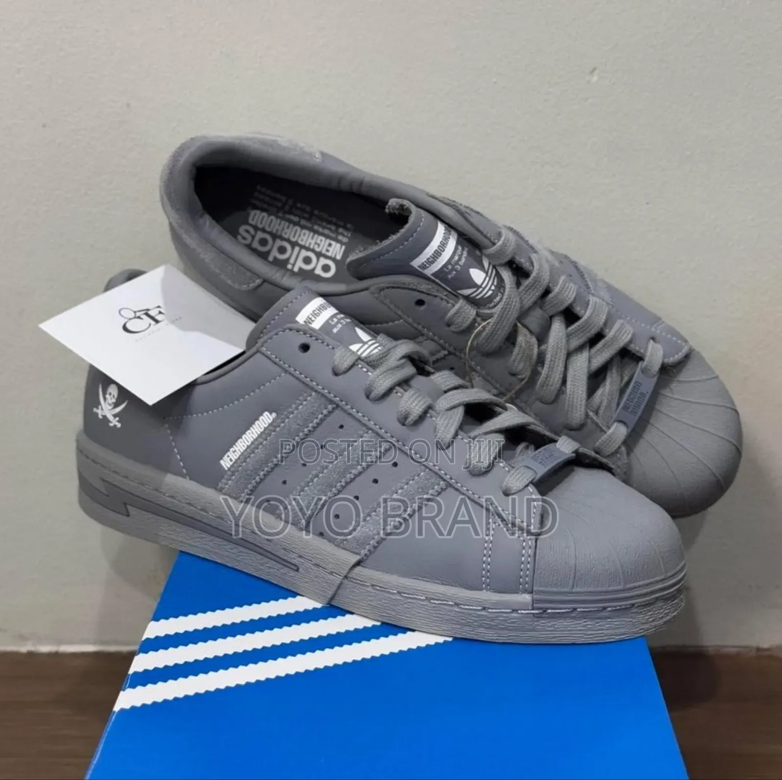 Adidasold School Super Star*Neighborhood Cement Gray Fashion Shoes