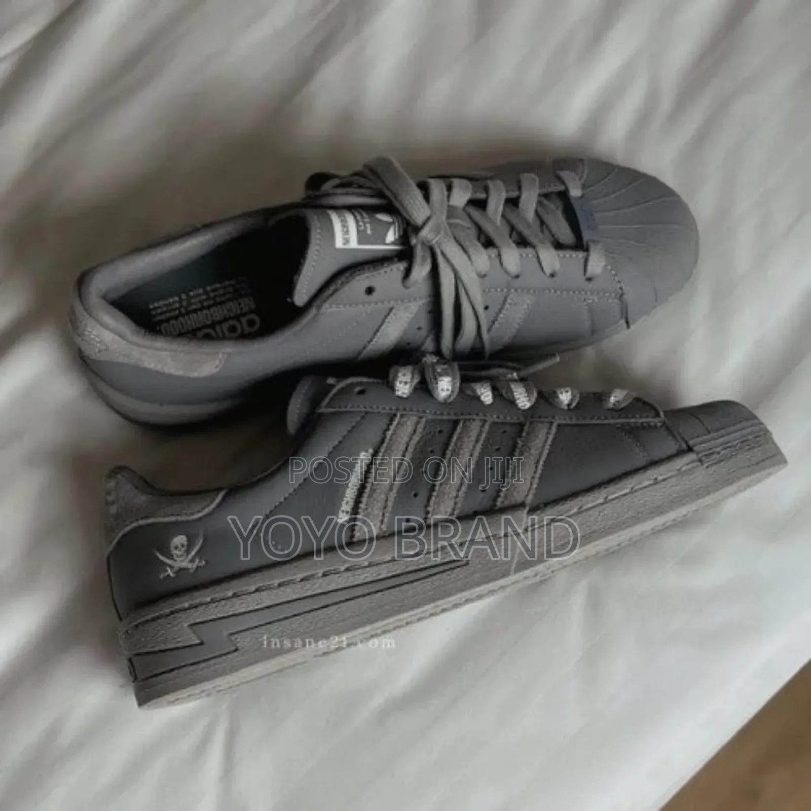 Adidasold School Super Star*Neighborhood Cement Gray Fashion Shoes