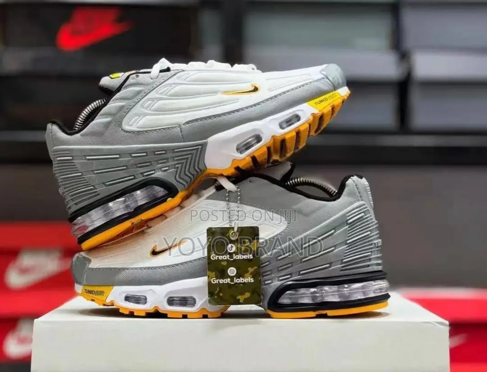 Nike Air Max Plus 3 Light Bone University Gold Fashion Sneaker