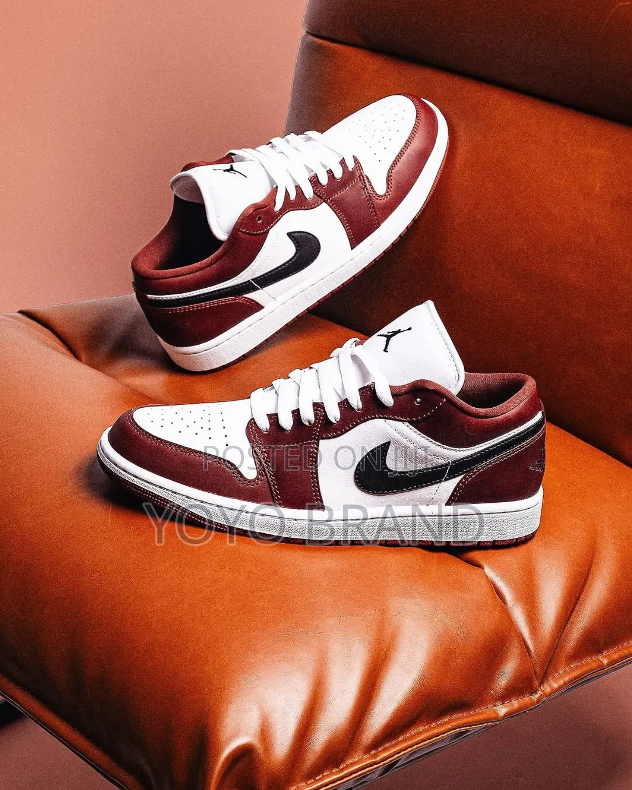 Nike Air Jordan 1low Se "Dark Pony"Dark Burgundy Black Swoooshes Shoes