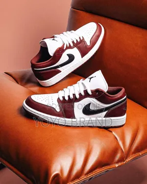 Nike Air Jordan 1low Se "Dark Pony"Dark Burgundy Black Swoooshes Shoes