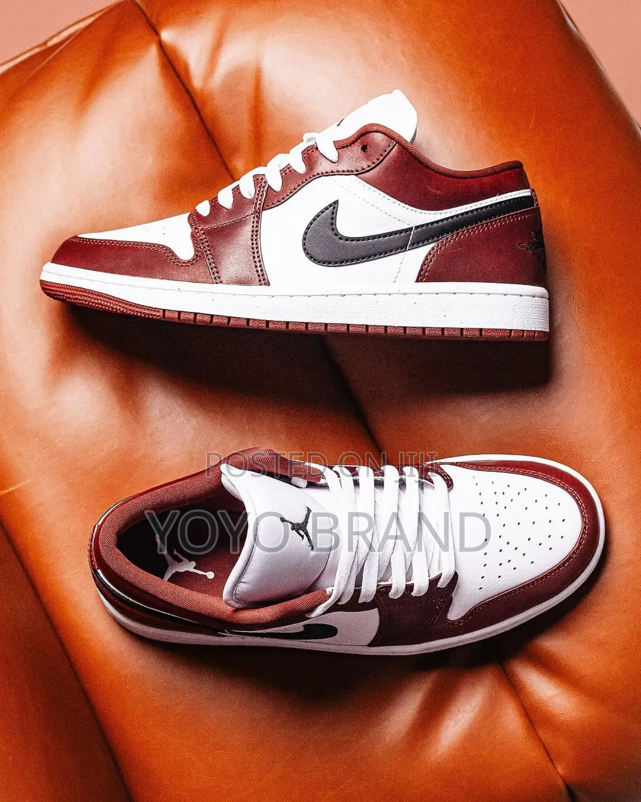 Nike Air Jordan 1low Se "Dark Pony"Dark Burgundy Black Swoooshes Shoes